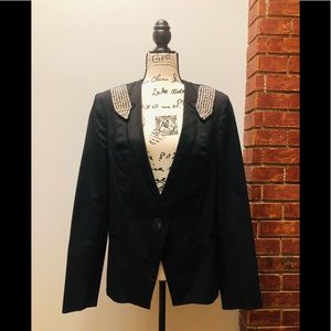 Foley + Corinna Black Jacket w/silver beading